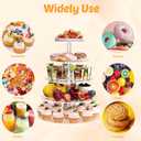 weddingwish 5 Tier Round Cupcake Stand for 50 Cupcakes, Acrylic Cupcake Display Stand, Clear Cupcake Tier Stand, Cupcake Holder Stand