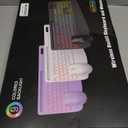 Wireless Keyboard and Mouse Combo - 9 Backlit Effects, RGB, Ergonomic Wrist Rest, Phone Holder, 2.4G Full Size, Rechargeable, Sleep Mode, Quiet Keyboard Set for Computer, PC, Laptop, Mac, Windows (Classic Black)