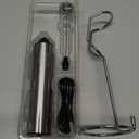 Bonsenkitchen Rechargeable Milk Frother with Stand, 3-Speed Handheld Coffee Frother, Dual Spring Whisk Electric Hand Frother Wand Drink Mixer for Matcha Lattes Cappuccino, Kitchen Gifts (Silver)