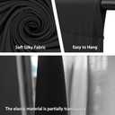 10 x 7 Feet Black Backdrop Curtain for Partie, Background Curtains for Photoshoot, Birthday, Wedding, Halloween, Christmas, Anniversary, Engagement Party Decorations 5Ft x 7Ft, 2 Panels