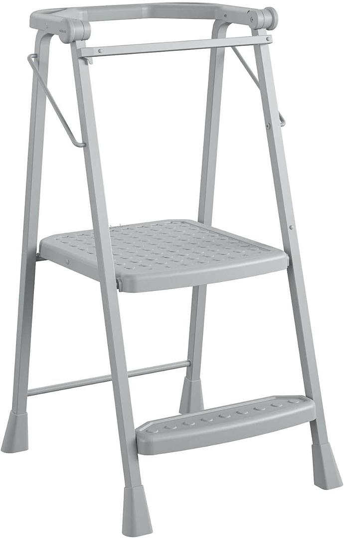 COSCO 2-Step Kitchen Stepper™ Adult Folding Step Stool, Kids Folding (Steel/Resin)