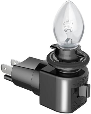 TWDRTDD Plug in Night Light, Adjustable E12 Base Socket with On/Off Switch for Making Decorative Night Lights (Black,1-Pack)