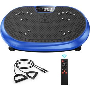 Vibration Plate Exercise Machine, Vibrating Fitness Platform for Lymphatic Drainage, Full Body Shaker Workout Equipment, Bluetooth Music Shaping Vibrate Plate, Board Sport for Home Exercise Gym, Blue Vibration Plate Exercise Machine, Vibrating Fitness Platform for Lymphatic Drainage, Full Body Shaker Workout Equipment, Bluetooth Music Shaping Vibrate Plate, Board Sport for Home Exercise Gym, Blue