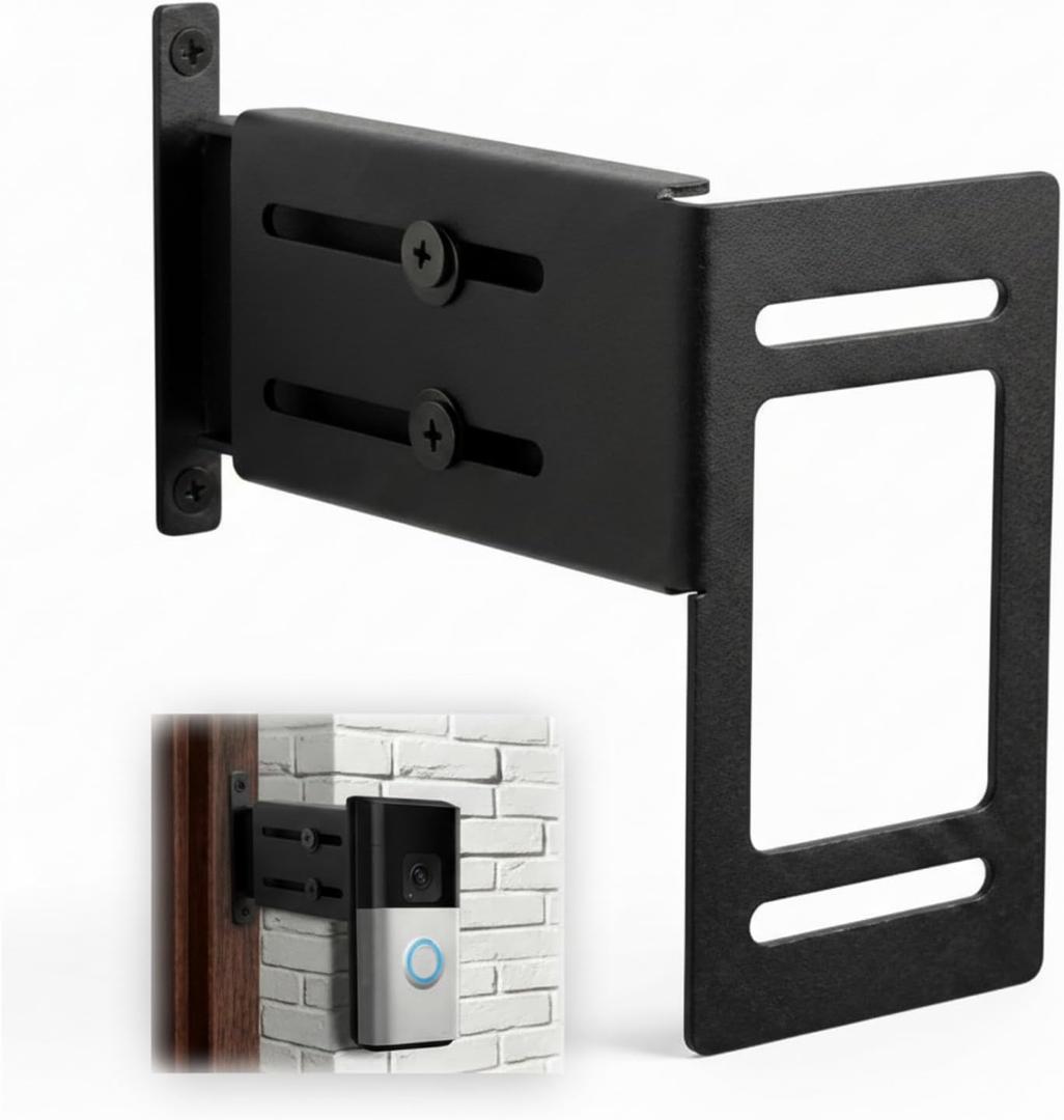 Novabright Aluminum Adjustable Doorbell Extender Compatible with Ring (2nd Generation) Brick Mount Extension Doorbell Mount Quality Aluminum Material for Brick Wall Better Visibility and Angle