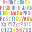 134 Pcs 5 Inch Bulletin Board Letters Colorful Alphabet Letters Numbers and Punctuation Cutouts Letters for Bulletin Board Wall Set for Display Board Chalkboard (Macaron)