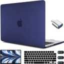 CISSOOK Compatible with MacBook Air 13.6 inch Case Blue 2022 2024 2025 Release Model A2681 A3113 A3240 with Touch ID, Hard Shell Case with Keyboard Cover for MacBook Air 13 M2 M3 M4, Blue