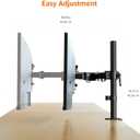 Amazon Basics Adjustable Single Computer Monitor Desk Mount Arm, Holds up to 32" and Ultrawide Monitors, Black