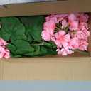 FOREST PRINCE 2 PCS 18" Artificial Geraniums for Outdoors, UV Resistant Pink Silk Flowers for Window Box Porch Patio Decor, Waterproof Two-Tone Soft Pink