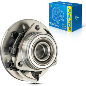 PHILTOP 515004 4WD Front Wheel Hub Assembly Fit for Ford Expedition 1997-2000, Lincoln Navigator 1998-2000, 5 Lugs Wheel Hub Bearings W/ABS