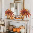 Hollyone Artificial Fall Plants Large Fake Boston Fern Plants Bushes Faux Fall Fern Greenery Shrubs Plant for Indoor Outdoor Home Garden Porch Window Thanksgiving Autumn Wedding Decorations, 2 Pack