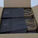 BagDream Gift Bags 100Pcs 5.25x3x8 Small Kraft Paper Gift Bags with Handles Bulk, Black Paper Sacks for Small Business, Retail, Merchandise, Grocery, Wedding Birthday Party favor