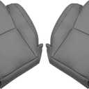 SecosAutoparts Driver & Passenger Side Bottom Replacement Leather Seat Covers Graphite Gray Compatible with Toyota Tundra Sequoia Based SR5 Limited 2007 2008 2009 2010 2011 2012 2013