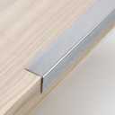 Trimold Brushed Silver Aluminum Peel and Stick L Molding Corner Guards with 90 Angle for Wall Door Frame Cabinet Baseboard Protection and Decoration, 35.4in x 0.8in (3Pcs)