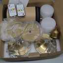 Linen Vintage Cordless Living Room Lamp, Rechargeable Battery Operated, Memory Function, Detachable Magnetic Bulb, 3 Colors Dimmable, Touch/Remote/Timer Control (Cordless Lamp Set of 2)