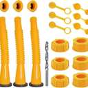 Gas Can Spout Replacement Kit, Gas Can Nozzle Replacement (3 Kit-Yellow) All gaskets are installed and ready to use upon receipt. For 1/2/5/10 gallon gas can. Easy and convenient to use