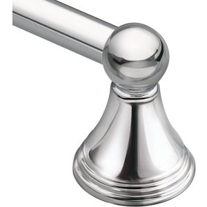 Moen Preston Collection Chrome 18-Inch Single Wall Mounted Bathroom Towel Bar, DN8418CH