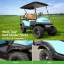 10L0L 4PCS Golf Cart Fender Flares for Yamaha G29, EZGO TXT/RXV, Club Car DS/Precedent - Heavy Duty ABS Plastic Mud Guards with Reflectors & Stainless Steel Hardware
