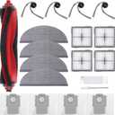 VIEWALL Q10S5 Accessories Replacement Kit for Roborock Q10 S5 / Q10 S5+ Plus Robot Vacuum, 1 Main Brushes, 4 Mop Pads, 4 Side Brushes, 4 HEPA Filters, 4 Dust Bags, 1 Cleaning Tool, 1 Screwdriver