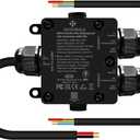 ESP32 WLED LED Controller with Mic for Music Sync, APP/Web Control, IP65 Waterproof, 5V/12V/24V WS2812B SK6812 WS2811 RGBIC Addressable LED Strip Lights, 20A Output Fuse Protection