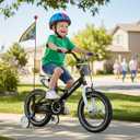 JOYSTAR Little Rock 12 Inch Kids Bike for 2-4 Years Boys Black