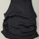 Darong Womens Tank Tops Sleeveless Racerback High Neck Casual Basic Ribbed Fitted Tank Shirts (Medium, Black)