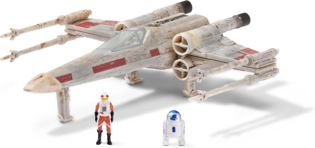 STAR WARS 5-Inch X-Wing Starfighter Vehicle with Luke Skywalker & R2-D2 Micro Figures