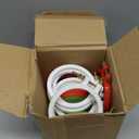 Knitgrip 24 Pcs Christmas Embroidery Kit Decoration Adjustable 3 Inch Embroidery Hoop Plastic Circle Cross Stitch Hoop Ring Art Craft Handy Sewing for Xmas Decoration Wall Wedding Garlands