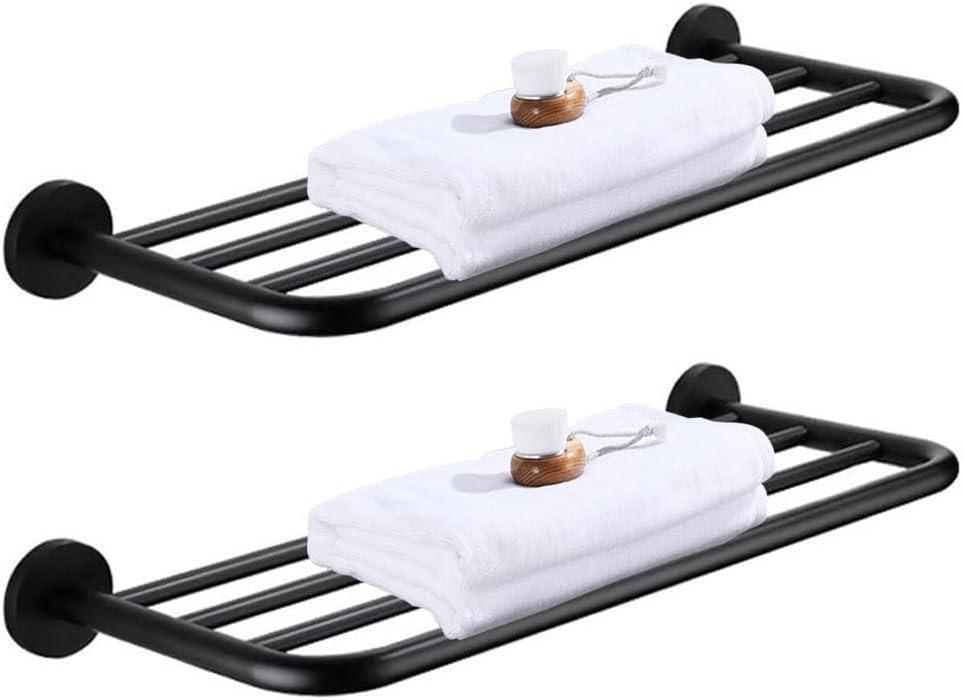 Hotel Towel Racks for Bathroom Wall Mounted, 30 Inch Towel Shelf for Bathroom, Only 1 Tier Bathroom Towel Rack, Black