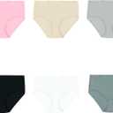 Hanes women's Hi-Cut Panties Pack, Lightweight Cotton Hi-Cuts, 6-Pack (L)
