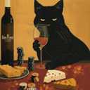 DAZZLEDOTS Black Cat Diamond Art Kits for Adults, DIY 5D Diamond Painting Kits, Round Full Drill Diamond Dots Gem Paintings Canvas for Beginners, Perfect for Home Wall Decor 12x16inch