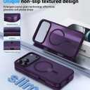 Magnetic for iPhone 17 Pro Max Case, [Anti-Slip] [Military-Grade Drop Protection] [Camera Protection] Skin-Friendly Slim Matte Shockproof Protective Case for iPhone 17 Pro Max, Purple