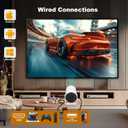 Mini Projector, HY300 PRO Portable Projector, Support 4K 1080P with Dual-Band WIFI6 5G Wireless 5.2 Bluetooth Android 13, 180 Rotatable, Auto Keystone Correction, 35"-130" Screen Video Projector