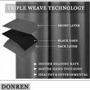 DONREN Medium Grey Balloon Shades Blackout Curtain - Adjustable Thermal Insulated Tie Up Curtain Panel for Kitchen (34 W x 54 Inches Long,1 Panel)