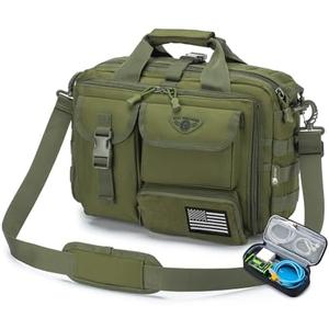 Stypos Tactical Messenger Bag,14inch/15.6inch/17.3inch Briefcase for Man Military Laptop Bag, Flight Work Bags for Pilots