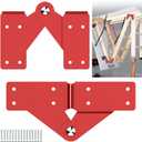 Attic Ladder Hinge for Attic Ladder Pull Down System,Hinges Attachment Accessories Herringbone Ladder Tie Rod (Red, Big)
