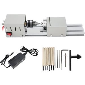 Yaetek Mini Lathe Beads Polisher Machine Metal DIY Woodworking Craft Rotary Tool