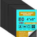 100 Pack, Magnet sheet 2"x3" (Adhesive Backing-4"x6",50Pcs)