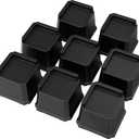 Bed Risers 3 Inch Set of 8, Oversized Bed Lifts Risers 3 in Heavy Duty Furniture Risers L Shape Wide Opening Bed Elevators fits to Couch, Sofa, Bed Frame, Black