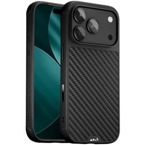 Mous for iPhone 17 Pro Case, Compatible with MagSafe - Limitless - Protective Carbon Fibre Cover for iPhone 17 Pro - Shockproof, Full Camera Protection, Anti-Scratch Back, Black