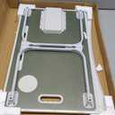 Amaredom Laptop Bed Desk Tray Bed Table, Foldable Portable Lap Desk Notebook Stand Reading Holder with Storage Drawer and Cup Holder for Eating Breakfast on Bed/Couch/Sofa-White Oak