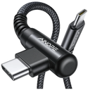 AINOPE USB C to USB C Cable (60W 2Pack 6.6ft) C to C Cable Fast Charging Type C Charger Fast Charging, Right Angle for Charging While Gaming & Lying Down Fit for iPhone 17 Pro Max Samsung iPad MacBook