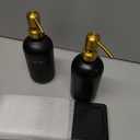 Prus Waso Soap Dispenser Bathroom Set, Hand and Lotion Dispenser with Stainless Steel Pump, Perfect for Black and Gold Bathroom Decor. (Gold & Black)