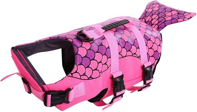 Queenmore Dog Life Jacket Ripstop Dog Shark Safety Vest Adjustable Preserver with High Buoyancy and Durable Rescue Handle for Small,Medium,Large Dogs, Blue Camouflage X-Large Queenmore Dog Life Jacket Ripstop Dog Shark Safety Vest Adjustable Preserver with High Buoyancy and Durable Rescue Handle for Small,Medium,Large Dogs, Blue Camouflage X-Large