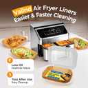 Air Fryer Liners Disposable for Dual Baskets, 200Pcs Rectangle Parchment Paper Liner for Ninja DZ201 DZ401, Chefman/COSORI 2-Basket Air Fryer, Oil Proof Baking Paper by Vailnd(8.6x5.5 Inch)