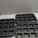 MUXHEL 3 Pcs 12-Cavity Brownie Pan with Dividers, 14" × 10.5" × 1.2" Non-Stick All Edges Cupcake Pan, Black Carbon Steel Square Muffin Pan for Oven Baking