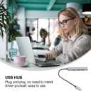 ARTIBETTER USB Hub 4-Port OTG Data Dock Type-C to USB 2.0 Adapter Compact 3.1 Hub for Laptop Pc Accessories Plug and Play