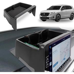 Center Console Organizer Compatible with 2023 2024 2025 Honda CRV EX-L/Sport-L Hybrid Dashboard Tray Interior Insert Accessories Behind Screen Black