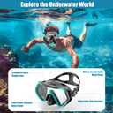 Snorkeling Gear for Adults, Dry-Top Snorkel Set Scuba Diving mask, Snorkel Mask, Panoramic Anti-Leak Anti-Fog Tempered Glass Lens, Swimming Training Snorkeling Packages