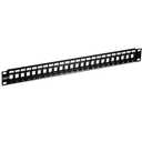 TRENDnet 24-Port Blank Keystone 1U Patch Panel, 1U 19" Metal Rackmount Housing, Recommended with TC-K25C6 & TC-K50C6 Cat6 Keystone Jacks (Sold Separately), Black, TC-KP24