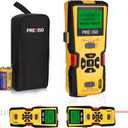PREXISO 5-in-1 Stud Finder with Laser Level Marking & Ultrasound Distance Measure - Wall Scanner Beam Finders for Dry Interior Walls, Metal Studs - Area, Volume, Addition | Wood, AC Wire Detector
